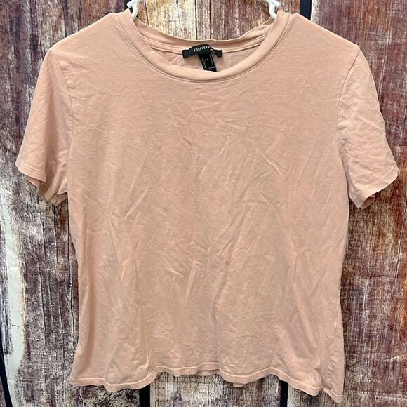 Forever 21 Peach Colored Short Sleeve Tee - Picture 1 of 3